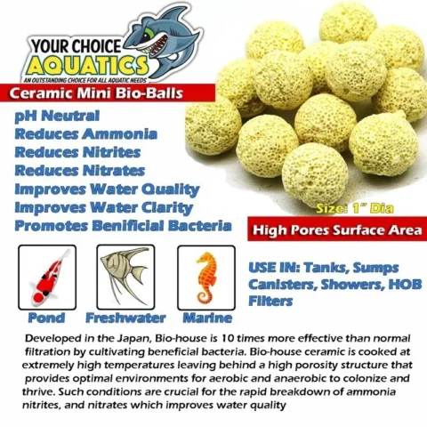 1 lb Ceramic Mini Bio Balls - Your Choice Aquatics
