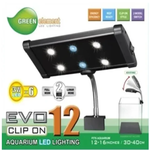 11in. Clip on, 6 x 3W LED, Plant or Marine