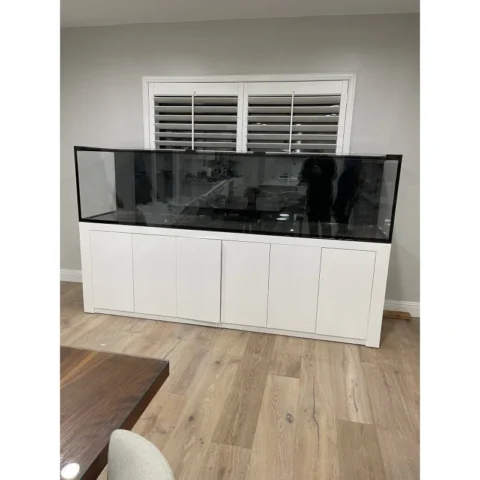 270Gal -72x36x24" White Stand Low Iron Glass - Aqua Japan