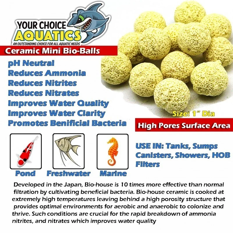 4 lbs Ceramic Mini Bio Balls - Your Choice Aquatics