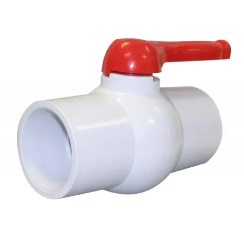 4" White Ball Valve, Slip