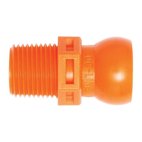 59864 Loc-Line 3/8" NPT Connector for 1/2" ID System, pack of 50