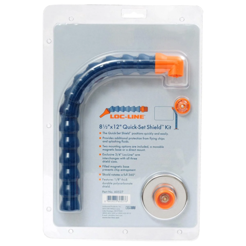60527 Loc-Line 8 1/2" x 12" Quick-Set Shield Kit / Safety Splash Sheild with magnetic base