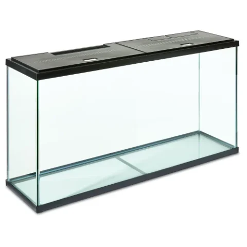 Aqua Culture 55 Gallon Standard Aquarium Kit - Includes HOB Filter, LED Light Cover, Heater