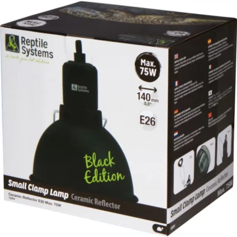 Dr Tim Ceramic Reflector Clamp Lamp Black 75W (220050)