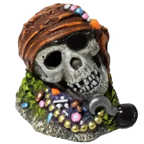 Hikari AS Resin Pirate Skull w/ Treasure 2.7" (96150)