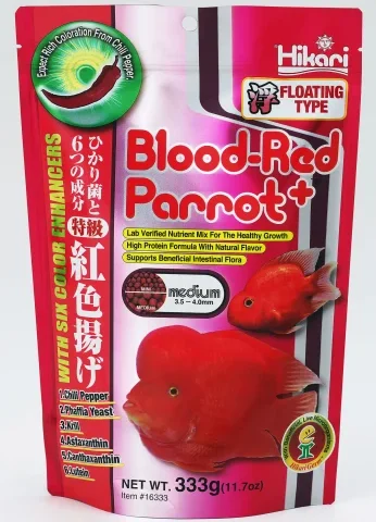 Hikari Blood Red Parrot+ Pellets Med 11.7oz (16333)