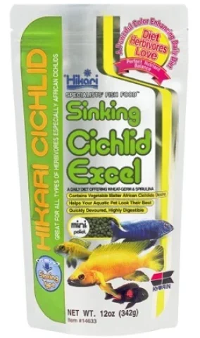 Hikari Cichlid Excel Sinking Mini Pellets 12oz (14633)