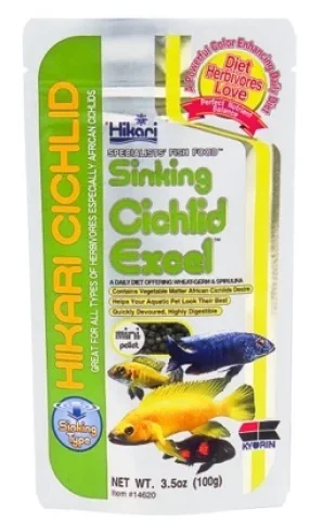 Hikari Cichlid Excel Sinking Mini Pellets 3.5oz (14620)