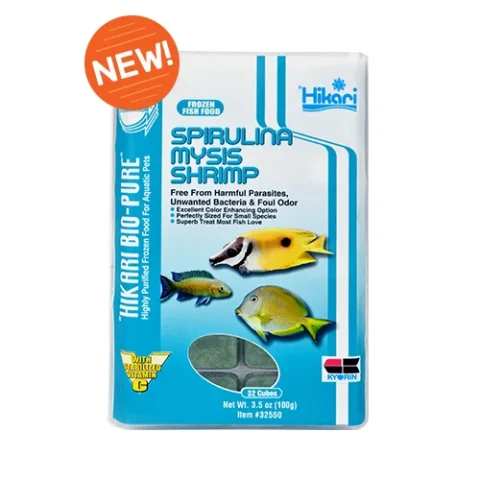 Hikari Frozen Cube Spirulina Mysis Shrimp 3.5oz (32550)