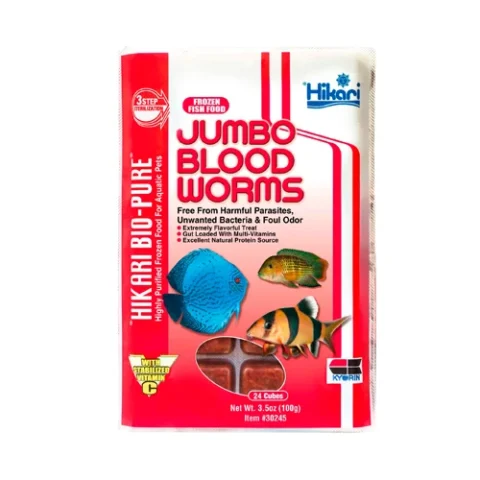 Hikari Frozen Large Cube Jumbo Blood Worms 3.5oz (30245)