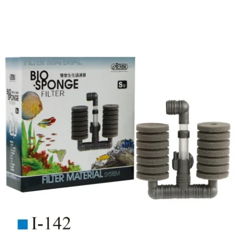 ISTA Double Foam Sponge Filter - Small, 5.5"W x 5.5"H (Colored Retail Box)