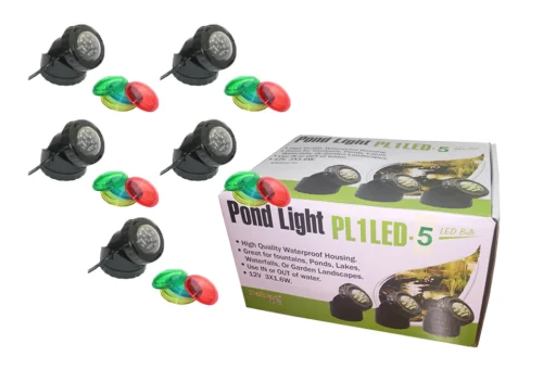 Jebao 5 x 1.6W Submersible LED Lights with Sensor