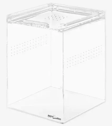 Reptizoo Acrylic Case 2.5mm Thick, White Base, 5.9"x5.9"x9.8" (ACR08)