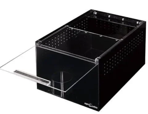 Reptizoo Acrylic Case 3mm Thick, Black, 7.9"x11.8"x5.9" (ACR01BC)