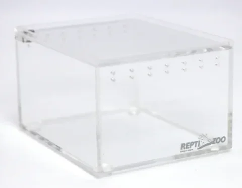 Reptizoo Mini Acrylic Case 2.5mm Thick, Transparent, 4.1"x3.5"x2.4" (ACR17)