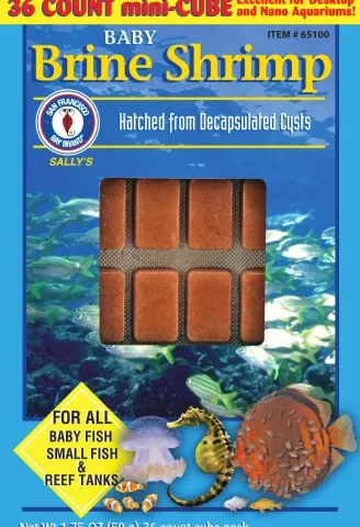 San Francisco Bay Frozen Baby Brine Shrimp Cubes 1.75oz (65100)