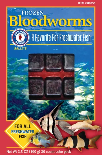 San Francisco Bay Frozen Bloodworms Cube 3.5oz (88055)