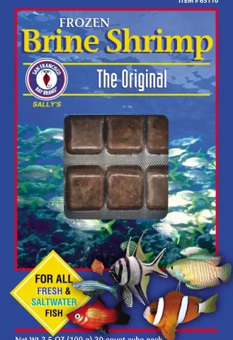 San Francisco Bay Frozen Brine Shrimp Cube 3.5oz (65110)