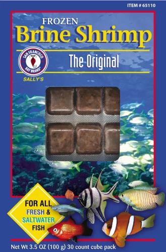 San Francisco Bay Frozen Brine Shrimp Cube 3.5oz (65110)