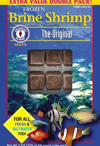 San Francisco Bay Frozen Brine Shrimp Cubes 7oz (65116)