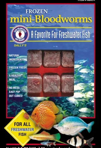 San Francisco Bay Frozen Mini-Bloodworm Cubes 3.5oz (88051)