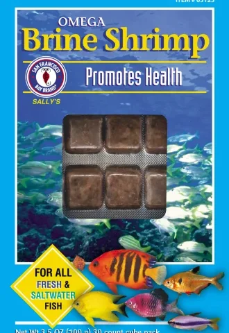 San Francisco Bay Frozen Omega-3 Brine Shrimp Cubes 3.5oz (65125)