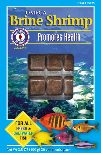 San Francisco Bay Frozen Omega-3 Brine Shrimp Cubes 3.5oz (65125)